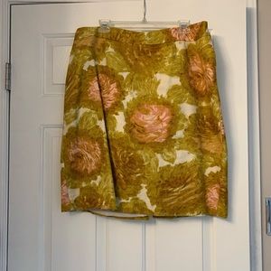 Talbots Women Floral Lined Skirt size 16